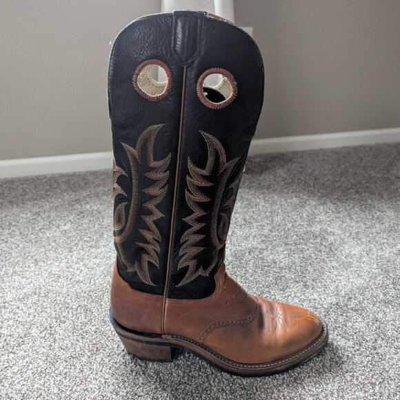 RARE Tony Lama 6014 Sunset Buckaroo Ol Buck Leather Boots - Picture 2 of 11